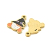 Halloween Theme Ion Plating(IP) 304 Stainless Steel Enamel Pendants STAS-M011-01C-2