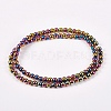 Electroplate Non-magnetic Synthetic Hematite Beads Strands G-J169A-4mm-05-2