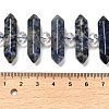 Natural Blue Spot Jasper Double Terminated Point Beads Strands G-H069-B10-01-5