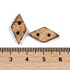Carved Rhombus 2-hole Basic Sewing Button SHEL-K009-02-3
