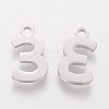 201 Stainless Steel Charms STAS-Q201-T408-3-2