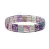 Natural Fluorite Gemstone Stretch Bracelets BJEW-F406-B06-3