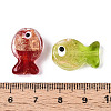 Handmade Gold Foil Glass Beads Strands FOIL-N032-01-5