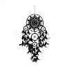 Iron Woven Web/Net with Feather Pendant Decorations PW-WG60818-01-2