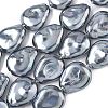 Electroplate Opaque Glass Imitation Pearl Strands EGLA-D302-02A-1