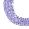 Electroplate Glass Beads Strands GLAA-Q105-03A-3