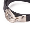 Imitation Leather Wrap Bracelets BJEW-G620-F03-2