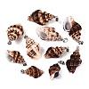 Brass & Natural Spiral Shell Big Pendants SHEL-Q029-30P-1