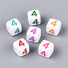 Opaque Acrylic European Large Hole Beads SACR-N020-01A-05-1