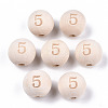 Unfinished Natural Wood European Beads WOOD-S045-141A-5-1