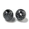 Printed Wood European Beads WOOD-G022-08A-04-2