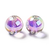 Two Tone UV Plating Rainbow Iridescent Acrylic Beads LS-TACR-D010-03A-07-2
