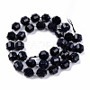 Synthetic Blue Goldstone Beads Strands G-R482-12-10mm-2