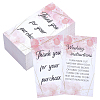 240Pcs Floral Print Paper Care Instructions Cards AJEW-FG0005-62E-1