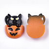 Halloween Theme Kitten Resin Cabochons CRES-T013-03-2