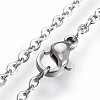 304 Stainless Steel Pendant Necklaces NJEW-L150-11-4