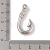 Non-Tarnish 304 Stainless Steel Hook Clasps STAS-C109-04P-3