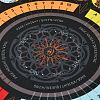 Synthetic Rubber Round Tarot Divination Mat with Yes/No Pendulum Board & Tarot Card Art AJEW-P131-02-3