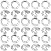 Brass Twister Clasps KK-BBC0025-17A-S-1