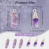 DICOSMETIC 40Pcs 2 Styles Rough Natural Amethyst Pendants FIND-DC0001-82-2