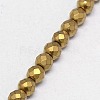 Electroplate Non-magnetic Synthetic Hematite Beads Strands G-J169C-4mm-04-3