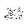Platinum Plated Alloy Letter Pendants PALLOY-J718-01P-K-2