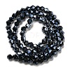 Opaque Solid Color Electroplate Glass Beads Strands EGLA-A039-P3mm-A17-2