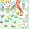 60Pcs 2 Styles Opaque Acrylic Beads SACR-CJ0001-86-3