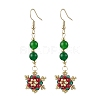 Glass Seed Beads Dangle Earrings EJEW-MZ00502-2