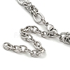 304 Stainless Steel Byzantine Chain Necklaces NJEW-P285-03P-3