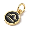 Real 18K Gold Plated Brass Enamel Charms KK-L216-001G-K01-2