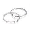 201 Stainless Steel Hoop Earrings EJEW-A052-27B-2
