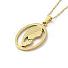 304 Stainless Steel Pendant Necklaces NJEW-P293-01G-2