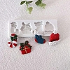 DIY Christmas Candy Cane & Gift Box & Sock & Hat Fondant Food Grade Silicone Molds XMAS-PW0001-027-2