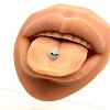 Luminous Alien 304 Stainless Steel with Resin Tongue Rings FS-WG932C6-03-1