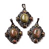 Natural Unakite Rhombus Pendants G-K363-02R-15-1