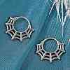 Spider Web 316 Surgical Stainless Steel Hoop Earrings EJEW-G416-40AS-2