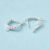 Brass Hoop Earring Findings with Latch Back Closure KK-A172-19S-3