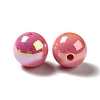 UV Plating Rainbow Iridescent Acrylic Beads PACR-D070-01K-3