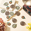 15Pcs 3 Styles Alloy Enamel Pendants ENAM-TA0003-69-5