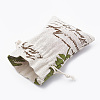 Polycotton(Polyester Cotton) Packing Pouches Drawstring Bags X-ABAG-T006-A14-5