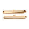 Brass Slide On End Clasp Tubes KK-N254-119G-05-1