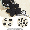  20Pcs Cloth with Aluminum Base Buttons BUTT-NB0001-77D-4