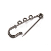 Iron Brooch Findings KK-Q491-B-2