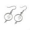 925 Sterling Silver Dangle Earring Findings STER-L057-031P-2
