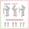 12Pcs 3 Colors Alloy Glass Pendants FIND-SC0021-07-2