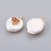 Natural Cultured Freshwater Pearl Pendants PEAR-F008-23G-04-2