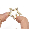 Brass Micro Pave Cubic Zirconia Spring Gate Rings ZIRC-S066-033B-NF-3
