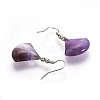 Synthetic Mixed Stone Dangle Earrings EJEW-L209-01M-4