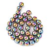 Non-magnetic Synthetic Hematite Beads Strands G-S096-10mm-5-3